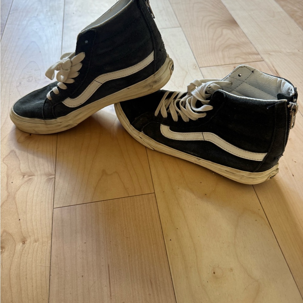 Vans Vintage Sk8 Hi Zips in blue suede - Picture 4 of 6